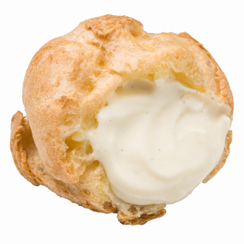 Golden Beard Papa’s cream puff filled with vanilla custard